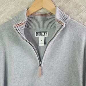 Cozy Utility Duluth Trading Gray Quarter Zip Knit Pullover XL Casual Layer